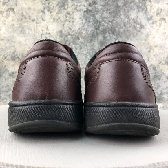 OrthoFeet Men\'s Size 13 2E WIDE Gramercy Brown Leather Dressy Oxfords Shoes 467 main image 11